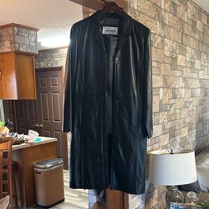 Pelle Studio Women's Black Leather Jacket with Pencil Skirt